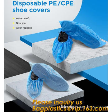 Disposable CPE Shoe Covers,blue pe disposable shoe covers plastic covers,Safety Products Equipment Indoor Disposable med